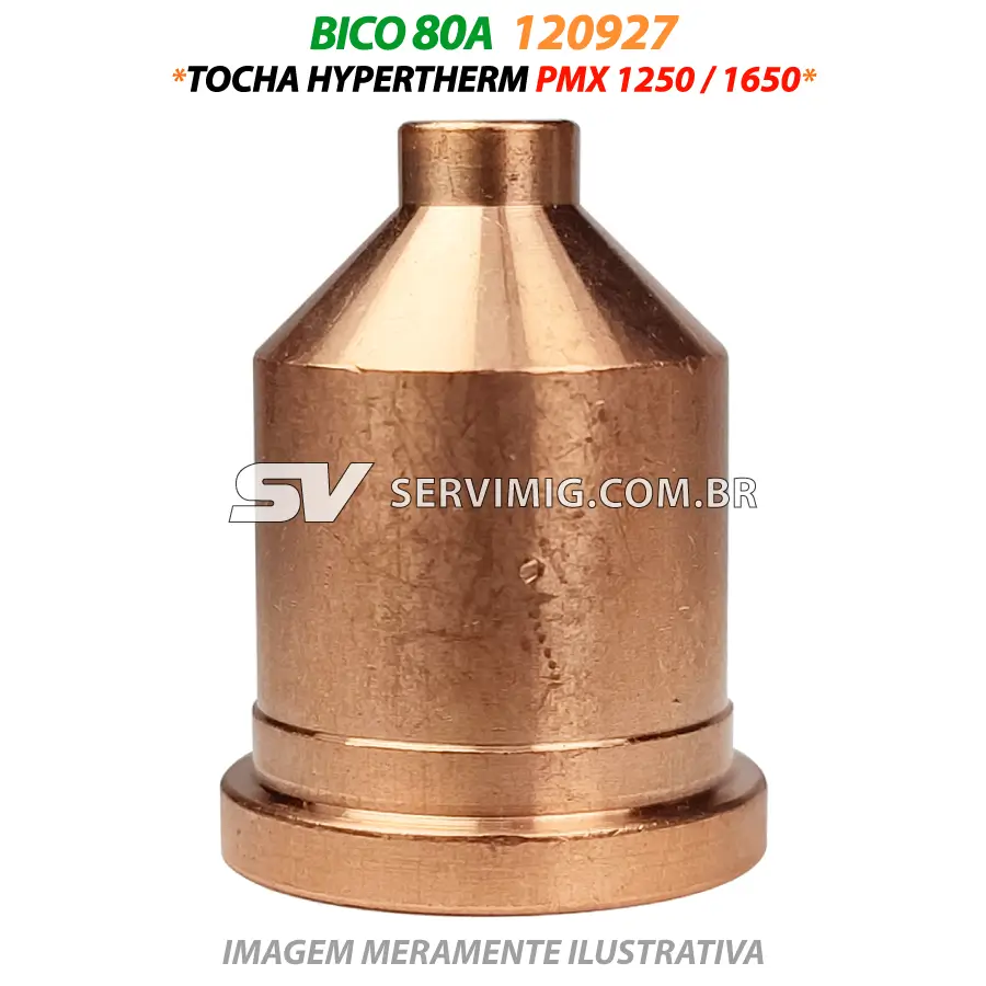 Bico Corte 80A - 120927 - Tocha Hypertherm PMX 1250/1650