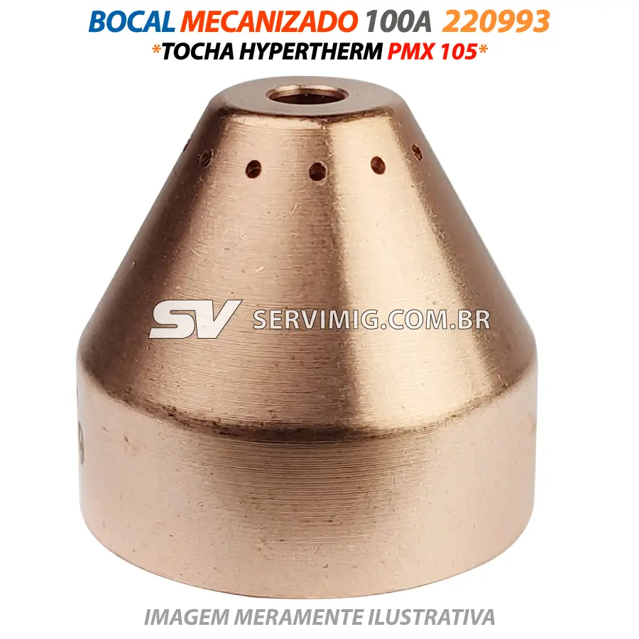 Bocal Mecanizado 100A - 220993 - Tocha Hypertherm PMX 105