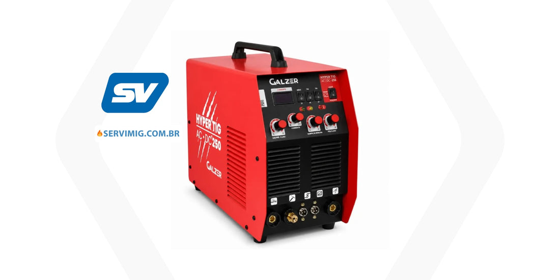 Máquina de Solda Galzer Hypertig 250 AC/DC para Alumínio
