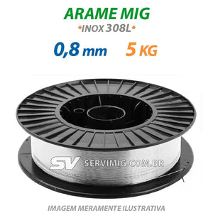 Arame de Solda Mig 0,8mm - INOX 308L - 5kg