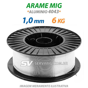 Arame de Solda Mig 1,0mm - Aluminio 4043 - 6kg