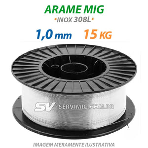 Arame de Solda Mig 1,0mm - INOX 308L - 15kg