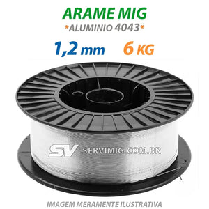 Arame de Solda Mig 1,2mm - Aluminio 4043 - 6kg