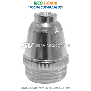 Bico Corte Plasma 1,0mm - Tocha SG55 / CUT 60