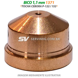 Bico Corte Plasma 1,1mm - 1371 - Tocha Cebora P122 / P152