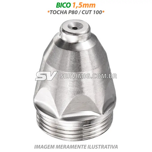 Bico Corte Plasma 1,5mm - Tocha P80 / CUT 100
