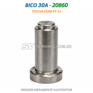 Bico Corte Plasma 30A - 20860 - Tocha ESAB PT 31