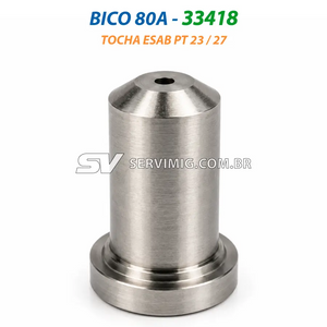 Bico Corte Plasma 80A - 33418 - Tocha ESAB PT 23 / 27
