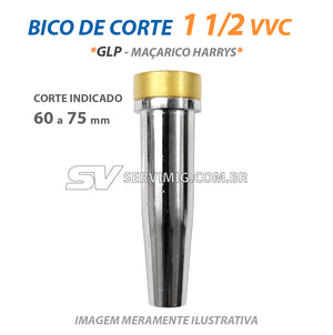 Bico de Corte 6290 - 1 1/2VVC - GLP - Ref Harrys - Corte 60 a 75 mm