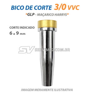 Bico de Corte 6290 - 3/0VVC - GLP - Ref Harrys - Corte 6 a 9 mm