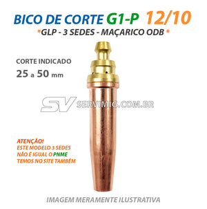 Bico de Corte G1-P 12/10 - GLP - ODB - Corte 25 a 50 mm