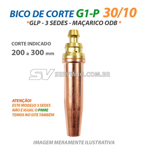 Bico de Corte G1-P 30/10 - GLP - ODB - Corte 200 a 300 mm