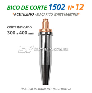 Bico de Corte 1502 - N 12 - Acetileno - Ref Maçarico White Martins