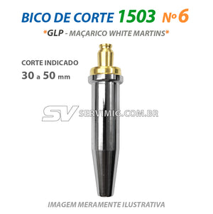 Bico de Corte 1503 - N 6 - GLP - Ref Maçarico White Martins