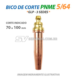 Bico de Corte PNME 5/64 - N 4 - GLP - 3 Sedes - Corte 70 a 100 mm