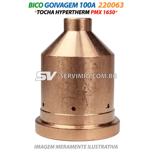 Bico Goivagem 100A - 220063 - Tocha Hypertherm PMX 1650