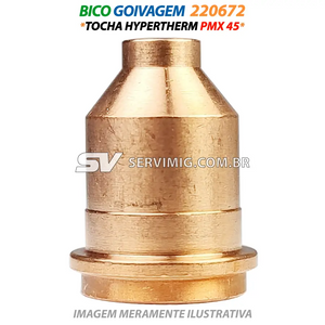 Bico Goivagem 45A - 220672 - Tocha Hypertherm PMX 45