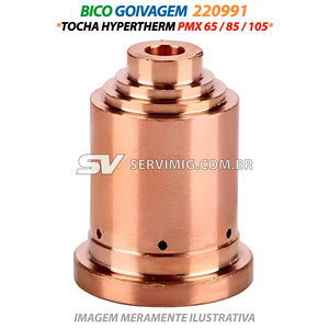 Bico Goivagem 45 / 105A - 220991 - Tocha Hypertherm PMX 65/85/105