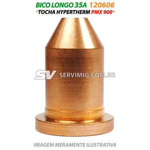 Bico Longo 35A - 120606 - Tocha Hypertherm PMX 900