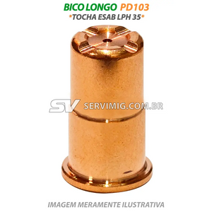 Bico Longo Plasma - PD103 - Tocha ESAB LPH 35