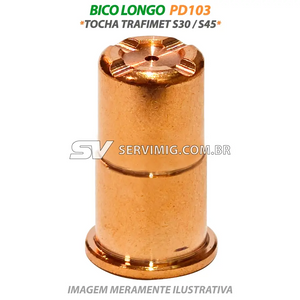 Bico Longo Plasma - Tocha Trafimet S30 / S45