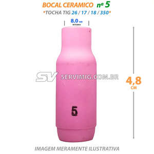 Bocal Ceramico Tig N 5 - 10N49 - Tochas 26 -17 -18 -350