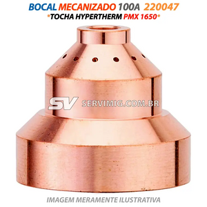 Bocal Mecanizado 100A - 220047 - Tocha Hypertherm PMX 1650