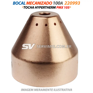Bocal Mecanizado 100A - 220993 - Tocha Hypertherm PMX 105