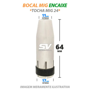 Bocal Mig 11mm com Encaixe - Tocha Mig 24