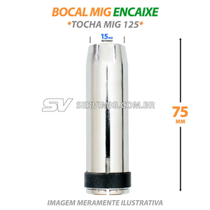 Bocal Mig 15mm de Encaixe - Tocha Mig 125