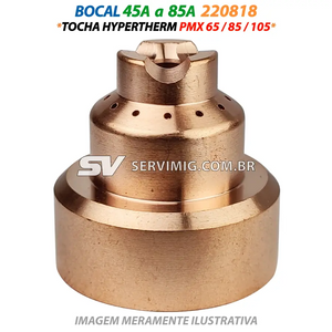 Bocal Plasma - 220818 - Tocha Hypertherm PMX 65/85/105