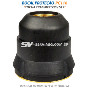 Bocal Proteção Plasma - PC116 - Tocha Trafimet S30 / S45