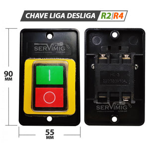 Chave Liga Desliga para Rosqueadeira R2 e R4