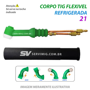 Corpo / Cabeça Flexivel Tig - Tocha Tig Refrigerada 21