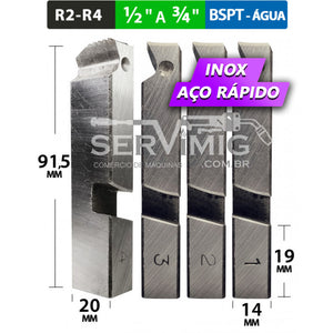 Cossinete Rosqueadeira Servimig - HSS Aço Rapido BSPT ou NPT