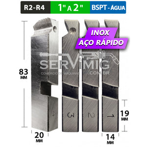 Cossinete Rosqueadeira Servimig - HSS Aço Rapido BSPT ou NPT