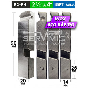 Cossinete Rosqueadeira Servimig - HSS Aço Rapido BSPT ou NPT
