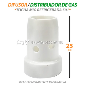 Distribuidor de Gas Mig - Tocha Mig Refrigerada 501