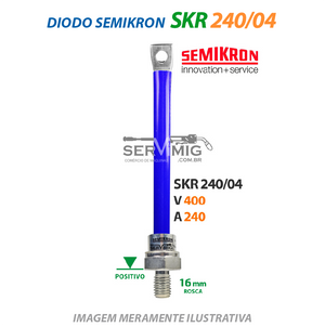 Diodo Semikron - SKR 240/04 - Rosca Positivo - Azul
