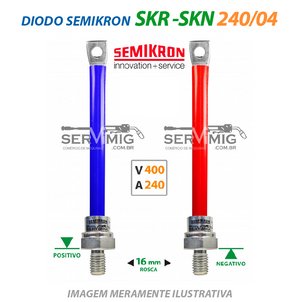 Diodo Semikron - SKR-SKN 240/04 - 2 unidades