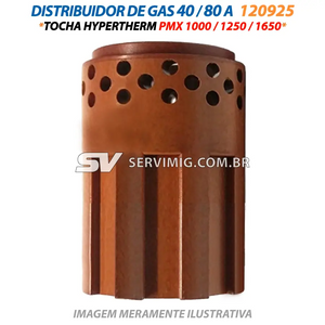 Distribuidor de Gas 40/80A - 120925 - Tocha PMX 1000/1250/1650