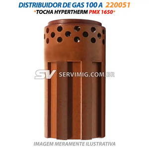Distribuidor de Gas 100A - 220051 - Tocha Hypertherm PMX 1650