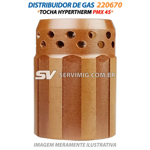 Distribuidor de Gas - 220670 - Tocha Hypertherm PMX 45