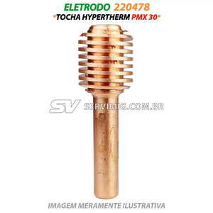 Eletrodo Corte Plasma - 220478 - Tocha Hypertherm PMX 30