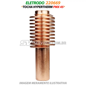 Eletrodo Corte Plasma - 220669 - Tocha Hypertherm PMX 45