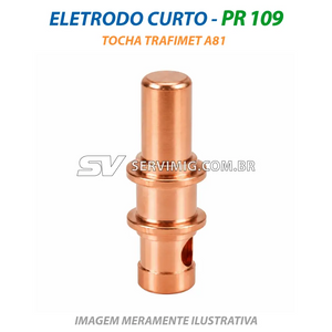 Eletrodo Curto Plasma - PR109 - Tocha Trafimet A81