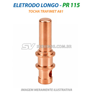 Eletrodo Longo Plasma - PR115 - Tocha Trafimet A81