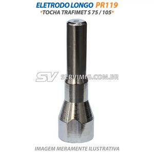 Eletrodo Longo Plasma - PR119- Tocha Trafimet S75 / S105