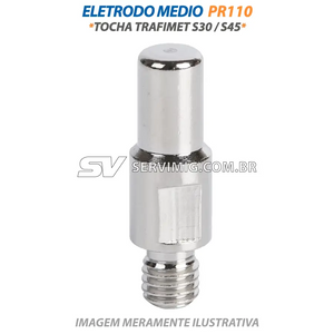 Eletrodo Medio Plasma - PR110 - Tocha Trafimet S30 / S45