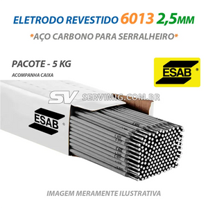 Eletrodo ESAB - Aço Carbono 6013 - 2,5mm - 3/32 - 5KG